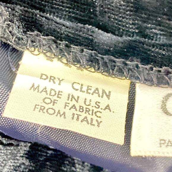 CHRISTIAN DIOR Y2K 80’s High Waisted Velvet Pants in Black - Size 8 - Picture 13 of 15